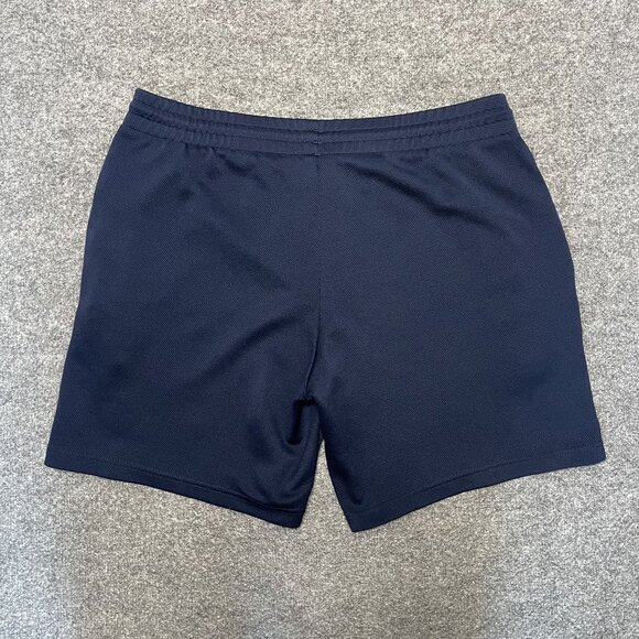 Adidas Navy Blue Athletic Shorts 03 Print Size L Mesh Polyester Mens Sportswear - Picture 7 of 7